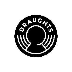 Draughts board game café logo design