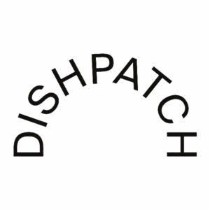 Dispatch logo in curved black text