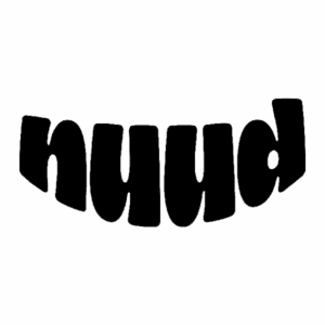 Nuud logo in bold black letters