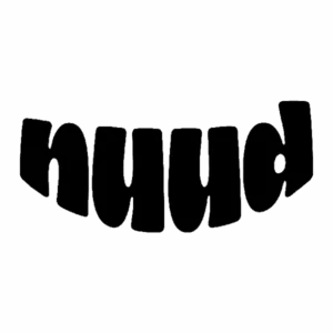 Nuud logo in bold black letters