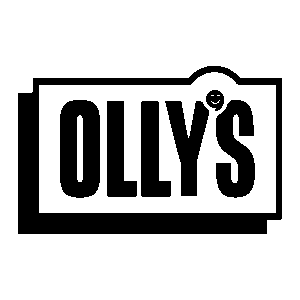 Olly's bold black logo design