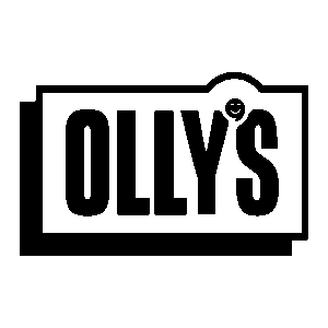 Olly's bold black logo design