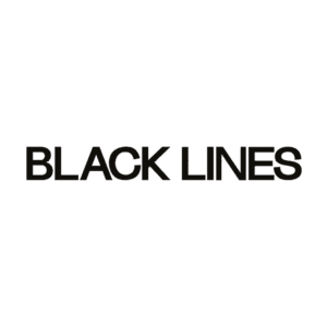 Black Lines logo in bold black font