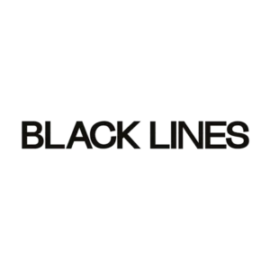 Black Lines logo in bold black font