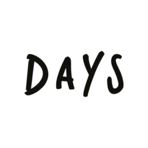 Handwritten word DAYS in black letters