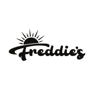 Freddie's logo with rising sun design