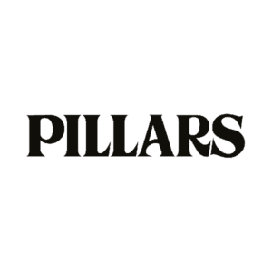 PILLARS logo in bold black text