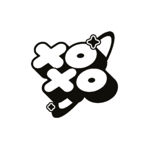 Black and white xoxo graphic design